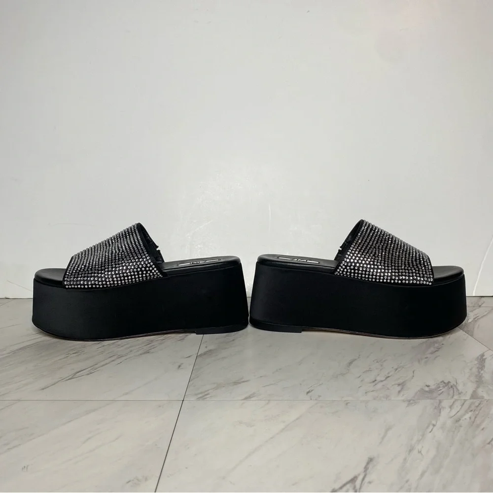 Zigi Gio Jewel Black Platform Slide Sandal 7